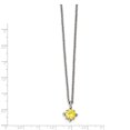 thumbnail image 3 of Collier Pendentif en Acier Inoxydable Jaune CZ 18 Po, 3 of 3