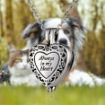 thumbnail image 4 of Greeniant Collar con medallón de corazón personalizado, collar de recuerdo delicado y único, urnas para cenizas de mascotas humanas Memoriales de mascotas, 4 of 6