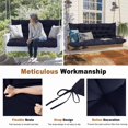 thumbnail image 4 of Porch Swing Cushions 60in , Waterproof Outdoor Replacement Glider Cushions, 2-3 Seater Patio Bench Cushions with Backrest for Garden,Backyard, 4 of 7