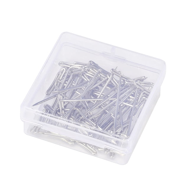 MasteelfCA 100pcs 32mm Wig Making Set Stainless Steel Wig T with Plastic Box for Wigs Sewing Blocking and Knitting