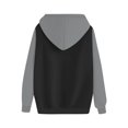 thumbnail image 5 of Women's Color Block Oversized Hoodie, Plus Size Pullover Sweatshirt with Pocket, Drop Shoulder Long Sleeve Casual Streetwear Top for Winter Outfits, Lounge Wear and Athletic Comfort Black L, 5 of 5