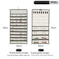 thumbnail image 3 of Gray Hanging Jewelry Organizer with 80 Pockets - Dustproof Non-Woven Fabric Storage Solution for Necklaces, Earrings & Accessories - Wall/Clothes Rack Mountable, Modern Minimalist Design for, 3 of 6