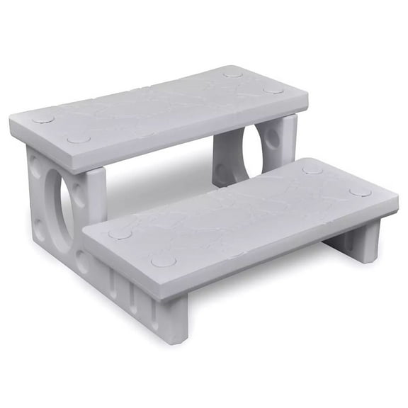 vidaXL Spa Step White Plastic Medium Reversible Spa Steps