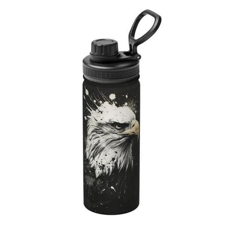 

Gaeub Ink Style Bald Eagle Print Stainless Steel Water Bottle 18oz Sports Insulated Kettle for Women Men Suitable as a Gift