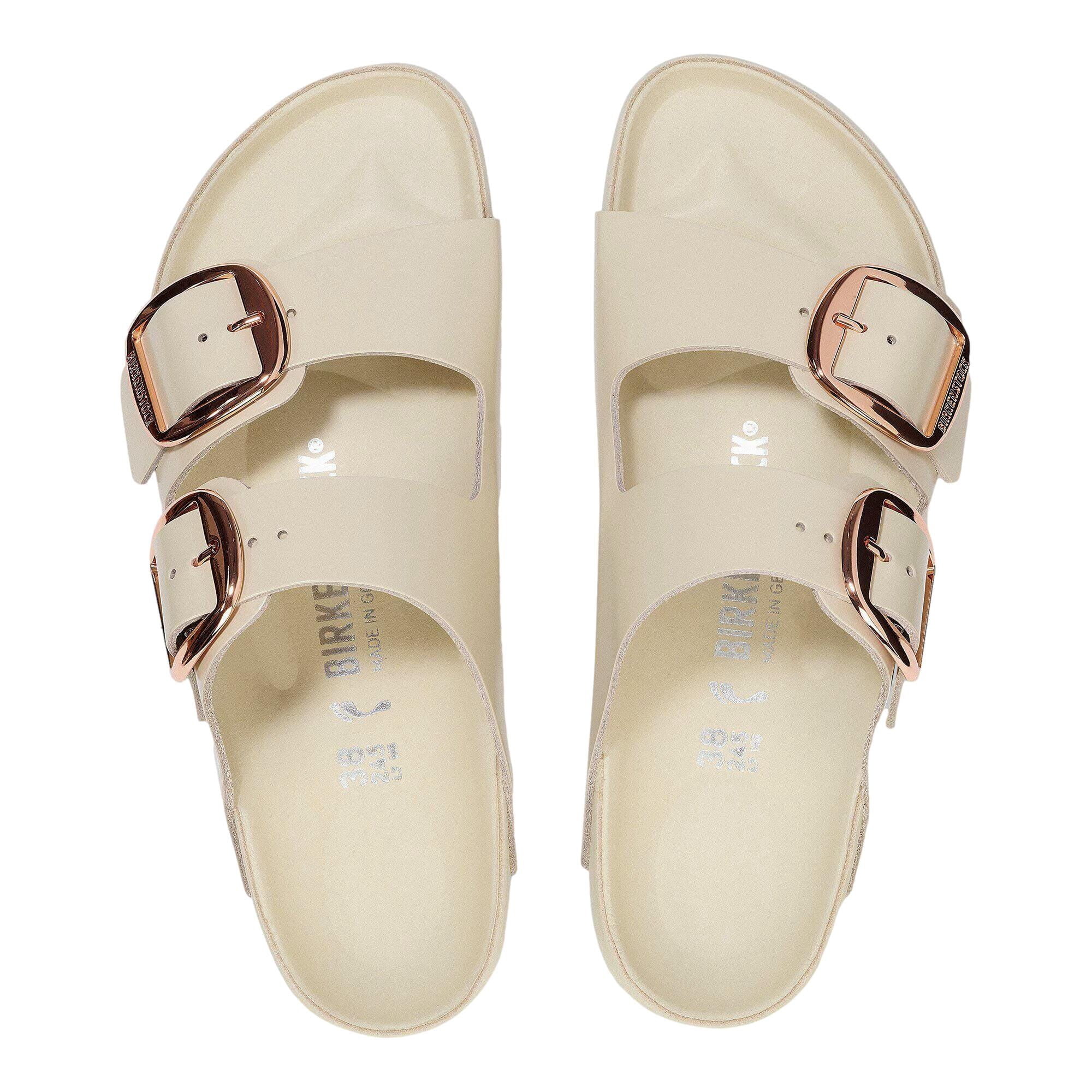 Birkenstock Arizona Big Buckle High-Shine Ecru  1027850 Women's Size 40