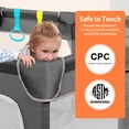 thumbnail image 2 of Baby Playpen, Extra Large Baby Playard, Baby Safety Play Yard for Infants Toddlers, Gray, 2 of 6