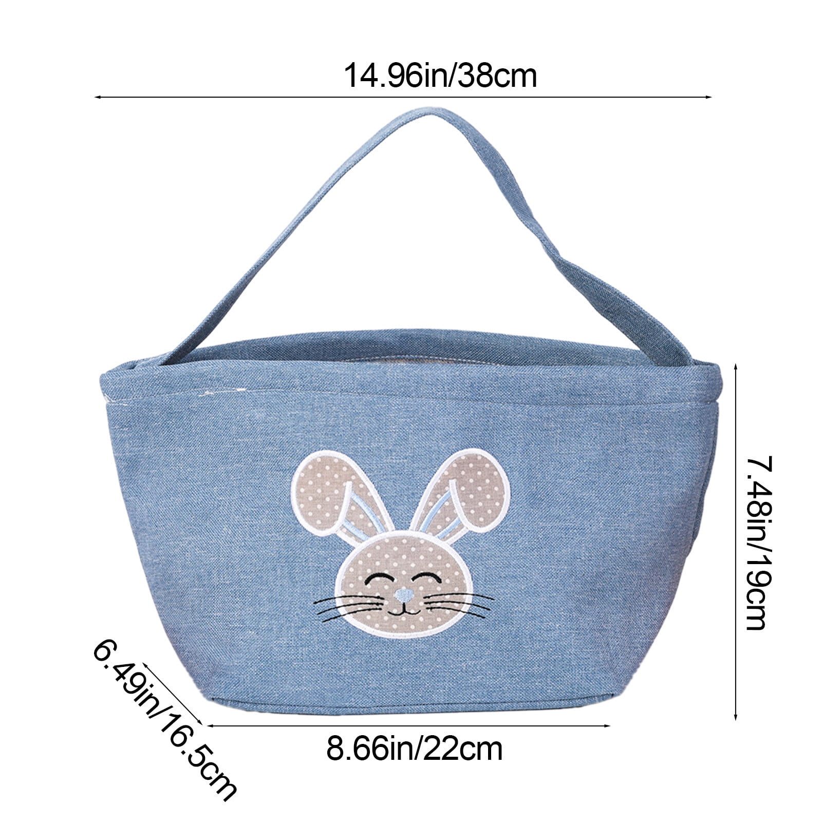 Lunxisen 4 Pcs Easter Basket Ear Bag Decoration Imitation Linen Holiday Gift Party Favor Spring Celebration
