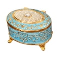 thumbnail image 2 of Joyero de metal Strade Fareast Limited organizador de almacenamiento estilo vintage Azul claro, 2 of 7