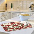 thumbnail image 6 of Dish Drying Mat Kitchen Pad Large Counter Absorbent Dish Mats Drainer Red Christmas Bows and Floral, 6 of 8