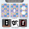 thumbnail image 3 of Yayeee Duplex Wall Plate 1-Gang 4.5"x2.7" Home Receptacle Light Switch Decorative Outlet Cover, Playful Daisy, 3 of 7