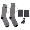 thumbnail image 2 of 1 Par De Calcetines Térmicos Eléctricos Con Calefacción De Doble Cara Para Invierno 3 Velocidades Temperatura 2 Uds Batería De 4000mAh Gris Cálido 1 Par, 2 of 7