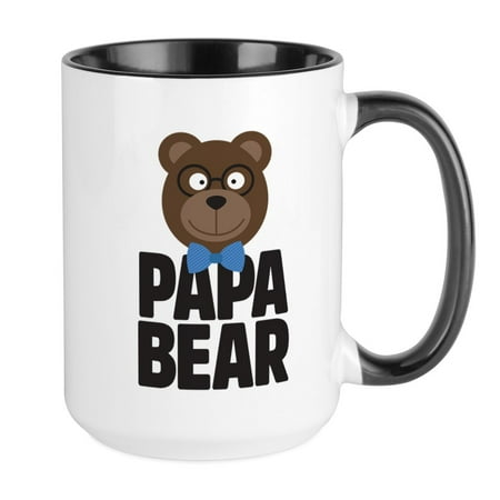

CafePress - Papa Bear Large Mug - 15 oz Ceramic Large Mug