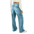 thumbnail image 3 of Women's Wide Leg Jeans High Waisted Stretchy Straight Leg Jeans Loose Trendy Denim Pants with Pocket, 3 of 5