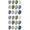 Blue Sage Stripe, variant on Cotton Rich Baby Terry Socks 24-Pack, Gray Black Stars, 0-6 Months