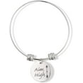 thumbnail image 1 of EPJ Aim High Text Fancy Charm Bangle (alloy, ConsumerAudience), 1 of 3