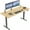 Bamboo/Black, variant on VIVO Dual Motor 71” x 30” Standing Desk, 1-Piece Reclaimed Wood Top, Black Frame