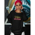 thumbnail image 2 of Zombie Girl Squad. Gold Glitter Sweatshirt Women -Image by Shutterstock, Female Small, 2 of 4