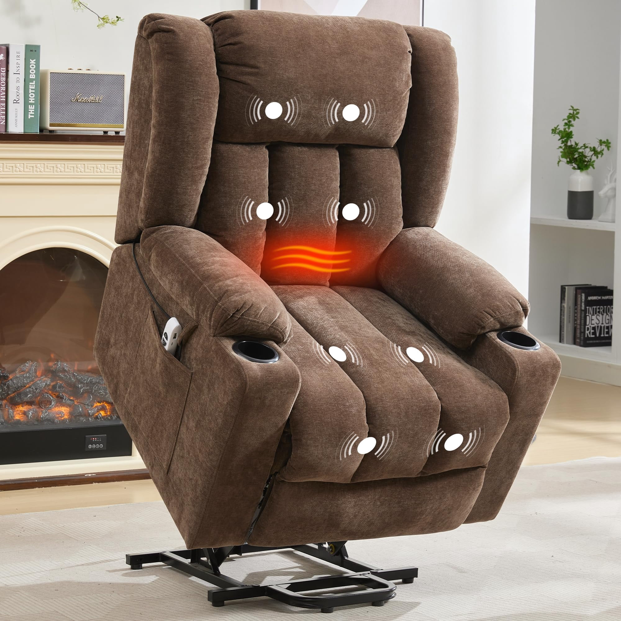 Alwalue Manual Recliner Chair with Micro Leather Overstuffed Single Sofa with Footrest & Headrest Suitable for Small Spaces - Dark Gray