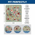 thumbnail image 6 of Colorful Flowers Square Chair Covers Set of 4 Spring Vintage Watercolor Floral Leaves Green Chair Back Covers Stretch Removable Washable Slipcovers Protector for Dining Room Kitchen Party Decor, 6 of 9