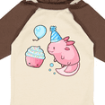 thumbnail image 4 of Inktastic Cute Axolotl Birthday with Cupcake Boys or Girls Long Sleeve Baby Bodysuit, 4 of 5