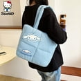 thumbnail image 3 of Sanrio-Bolso de hombro de tela de plumón, bolsa de maquillaje de Hello Kitty de dibujos animados, Cinnamoroll, bolsas de almacenamiento de alta capacidad, nuevo2833, 3 of 5