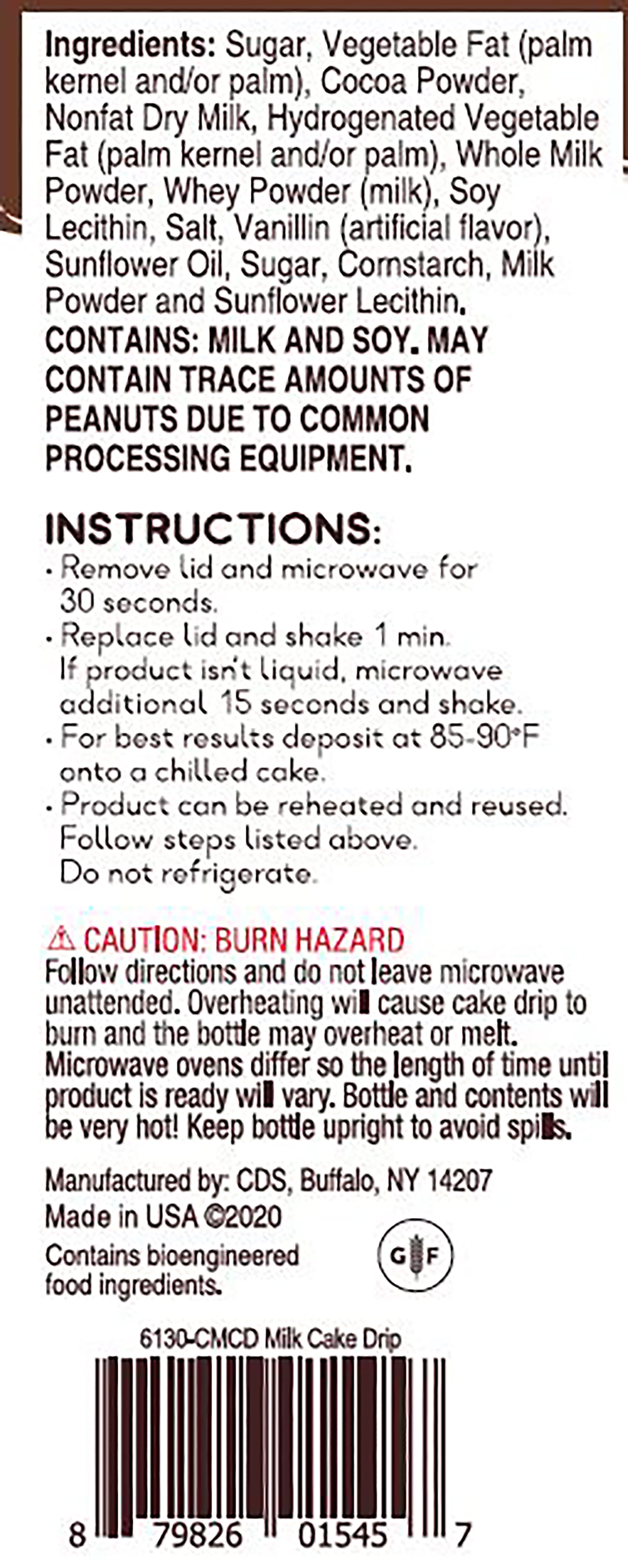 Chocomaker Milk Chocolate Flavored Cake Drip - 10.75oz Microwavable Bottle
