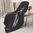 thumbnail image 3 of Disketp Black And White Shark Cozy Flannel Fleece Throw Blanket: Has a velvety texture for All Seasons - Perfect for Women, Men, & Kids"60"x50", 3 of 6