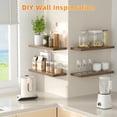 thumbnail image 5 of Cshidworld Floating Shelves for Wall, 16" Bathroom Shelf Rustic Wood with Metal Brackets, Floating Shelf for Bathroom, Living Room, Bedroom and Kitchen, Farmhouse Decor Set of 4, Rustic Brown, 5 of 7