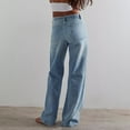 thumbnail image 2 of EMMIOL Women's Wide Leg Jeans Low Rise Baggy Boyfriend Jeans Straight Leg Casual Loose Fit Denim Pants, 2 of 7