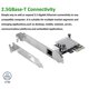 thumbnail image 2 of Adaptador de tarjeta de red Gigabit Pciex1 2,5g con 1 tarjeta Ethernet Rj45 Lan Con de 1 puerto 2500mbps Pcie 2,5gb, 2 of 5