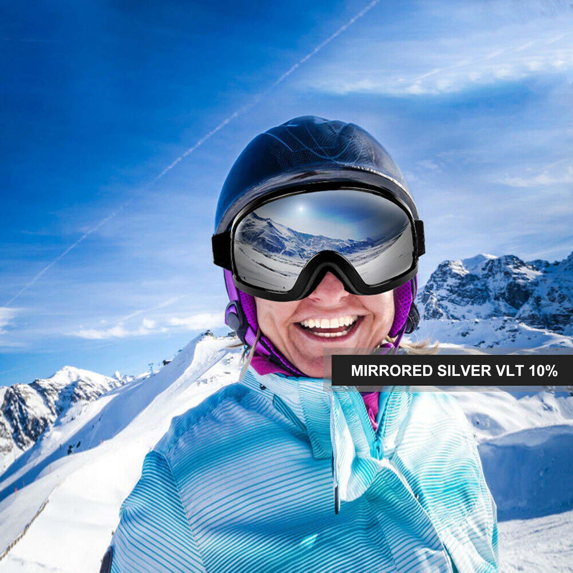 Snowboard Ski Goggles Snow Sports Anti-Fog Mirrored Double Lens 