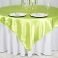 thumbnail image 5 of Efavormart Pack of 5 | 72" SATIN Square Tablecloth Overlay For Wedding Catering Party Table Decorations Lime Green Square Tablecloth Cover, 5 of 9