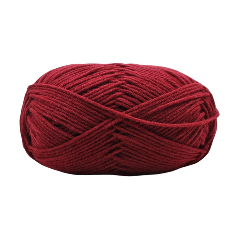 Pretty Comy Dye Hand-knitted Yarn Hand Knitting Soft Milk Cotton Yarn Thick Wool Yarn Big Wool Scarf Blanket, Red