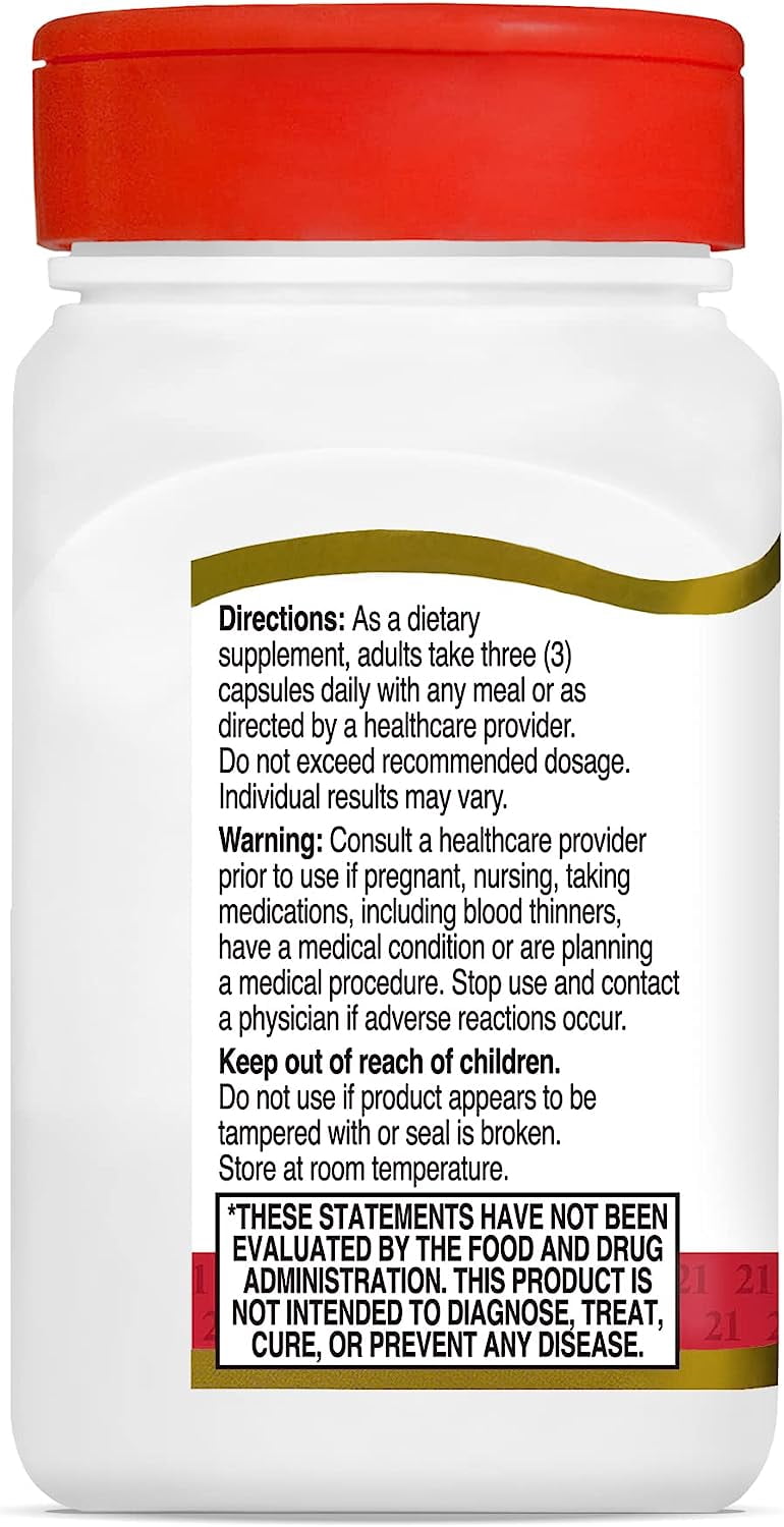 21st Glucosamine Chondroitin 500 mg/400 mg Capsules Century Double Strength, 60 Ct, 6 Pack