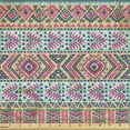 thumbnail image 2 of Ambesonne Ethnic Fabric by the Yard Upholstery, Retro Spring Aztec Art, 1 Yard, Pale Blue Indigo, 2 of 5