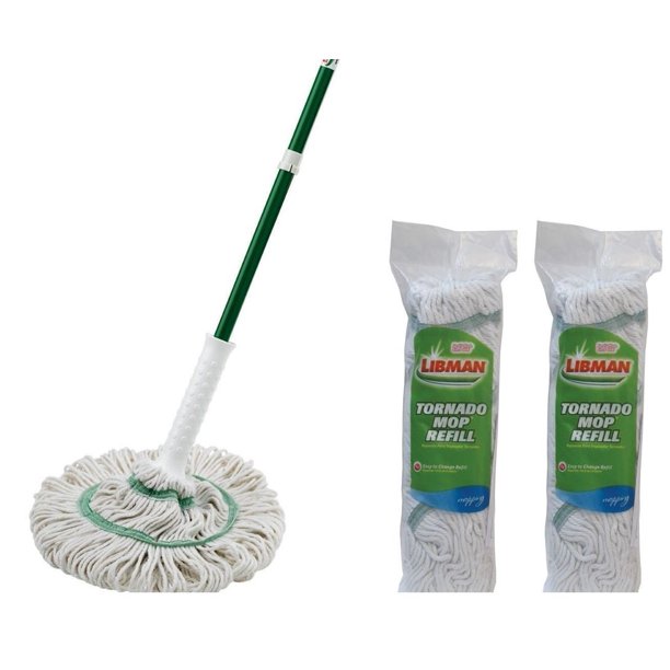 Libman Tornado Mop with 2 Extra Mop Refills