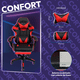 thumbnail image 5 of Silla Gaming Titano Roja Ergonómica Con Reposapiés Retráctil Reclinable Cojines Lumbar y Cervical Titano TT-SGCRP, 5 of 6