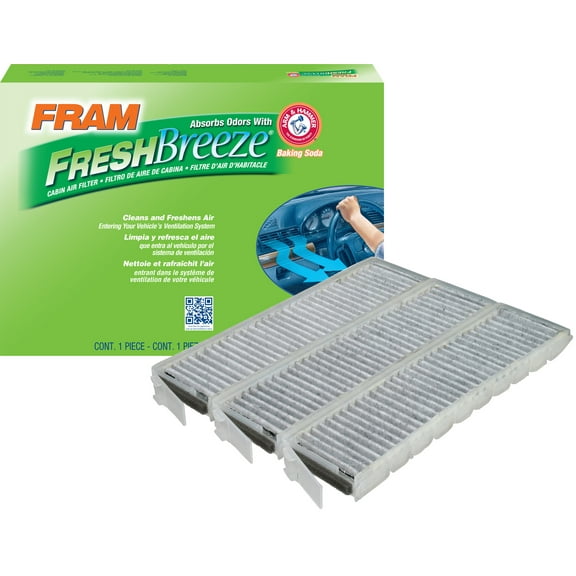 FRAM Fresh Breeze Cabin Air Filter, CF8391A Fits select: 1997-2005 BUICK PARK AVENUE, 1998-2004 CADILLAC SEVILLE