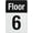 Warning Sign 1, variant on Floor 6 Black White Tin Sign 8"x12" - Great Wall Decor for Garden Yard, Floor 6 Black White Sign