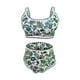 thumbnail image 1 of Trajes de baño Amzcrzy Tankini para mujer, trajes de baño Bikini Bikini para mujer Traje de baño estampado de 2 piezas Traje de baño de cintura alta Traje de baño con estampado floral Verde, S, 1 of 6