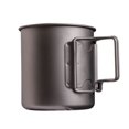 thumbnail image 1 of Greeniant Taza de agua para acampar, taza de bebida turística con mango portátil, cocina hirviendo al aire libre, café, té de la leche, bebida Kits de desorden para acampar 500ML Greeniant OD029767-03, 1 of 6