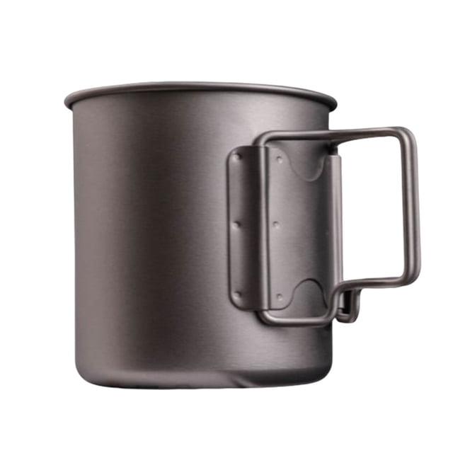 Greeniant Taza de agua para acampar, taza de bebida turística con mango portátil, cocina hirviendo al aire libre, café, té de la leche, bebida Kits de desorden para acampar 500ML Greeniant OD029767-03