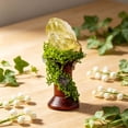 thumbnail image 1 of Adorno Decorativo con Base de Madera y Piedras Naturales – Paisaje de Bosque con Flores Secas para Decoración de Escritorio, Estante Del Hogar, Regalo Navideño, 1 of 6