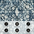 thumbnail image 5 of Hasoo 8' x 10' Area Rug for Living Room Boho Vintage Rug Non Slip Throw Rugs Floral Bedroom Rug, Blue, 5 of 5