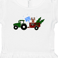 thumbnail image 4 of Inktastic Plaid Christmas Tractor With Cute Reindeer Girls Toddler Dress, 4 of 5
