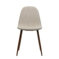 thumbnail image 2 of Camden Mid Century Fabric Dining Chairs with Dark Walnut Wood Finished Legs, Set of 2, Wheat, 2 of 6