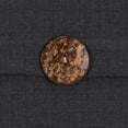 thumbnail image 4 of Jordan Manufacturing 17" x 17" Sorvino Ash Dark Gray Solid Square Outdoor Throw Pillow with 3 Coconut Buttons (2 Pack), 4 of 10