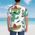 thumbnail image 6 of Cactus Stay Wild Hawaiian Shirts For Men, Summer Short-Sleeve Relaxed-Fit Button-Down Shirts Medium, 6 of 9
