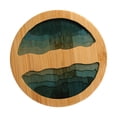 thumbnail image 3 of Posavasos de bambú para té y café, posavasos de bambú para bebidas, regalo de oficina Estilo B, 3 of 9