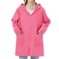 thumbnail image 1 of ManxiVoo Women's Waterproof Zipper Jacket Quick Dry Outdoor Coat With Secure Pockets For Cycling And Commuting XL Size Watermelon Red, 1 of 6